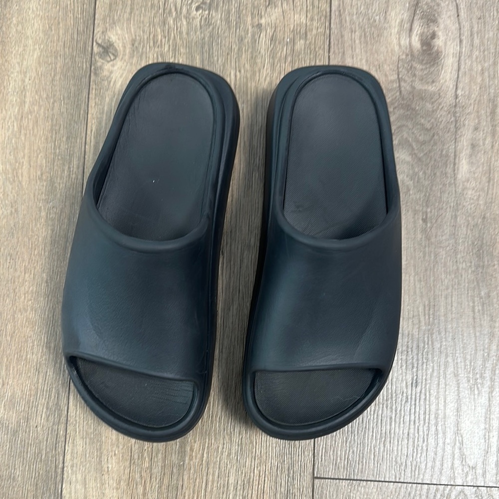 Black Slide Sandals